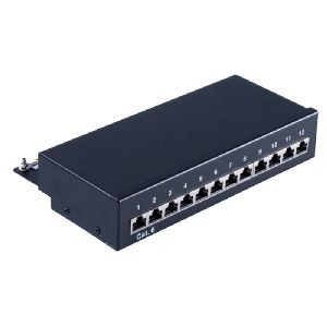 Patchpanel Cat.6, 12-Port schwarz 75072