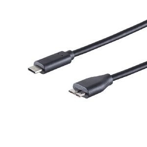 USB-C Adapterkabel, Micro-B, 3.0 schwarz, 1m 77142-1.0