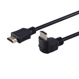 HDMI Kabel, 4K, verg., gewinkelt, schwarz, 0,5m 77470-0.5-5